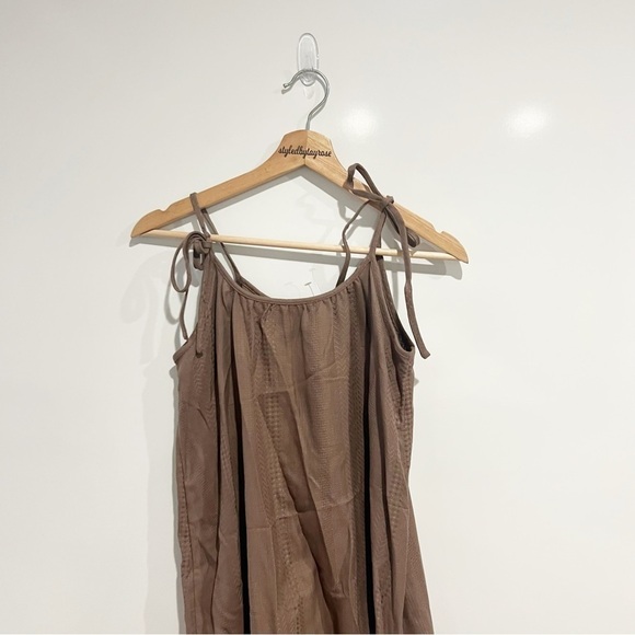 NWT Madewell Lightestspun Tie-Strap Ruffle-Hem Dress - Picture 7 of 11